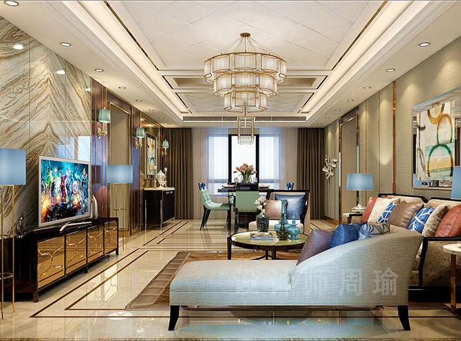 色色美鲍世纪江尚三室两厅168平装修设计效果欣赏